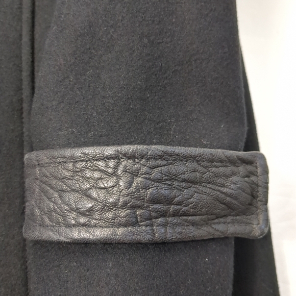 Mackage Montreal Wool Leather Peacoat Jacket Coat Size Medium EUC - Picture 10 of 12